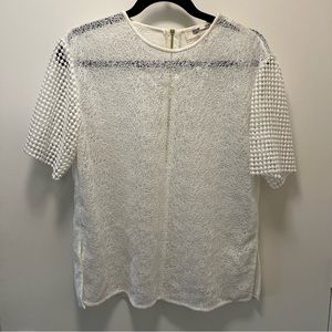 Diane von Furstenburg Lace Frosted Top